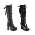 thumbnail image 2 of Pntutb Clearance Womens Winter Retro Ribbon Belt Buckle High Heeled Boots, 2 of 4