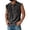 Black02, variant on Men's Summer Fashion Distressed Washed Denim Shirt. Men's Casual Sporty Sleeveless Button-down Vest, Size M-3XL