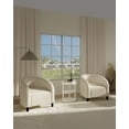 thumbnail image 4 of Fauteuil Tonneau d'Appoint, Fauteuil Tonneau Rembourré, Fauteuil Club Rond Doux, avec Coussin Doux et Dossier en U, pour Salon, Chambre, Réception de Bureau, 4 of 7