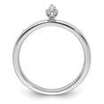 thumbnail image 2 of Sterling Silver Rhodium Plated Polished Diamond Marquise Shape Ring, 2 of 6