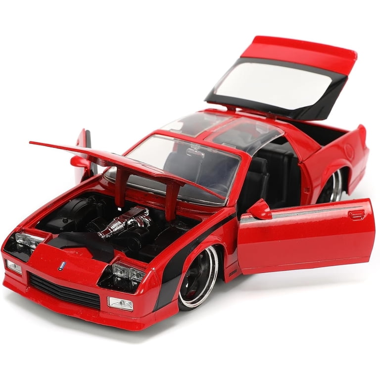 Jada 1985 Chevrolet Camaro Red, Black Stripes, Bigtime Muscle