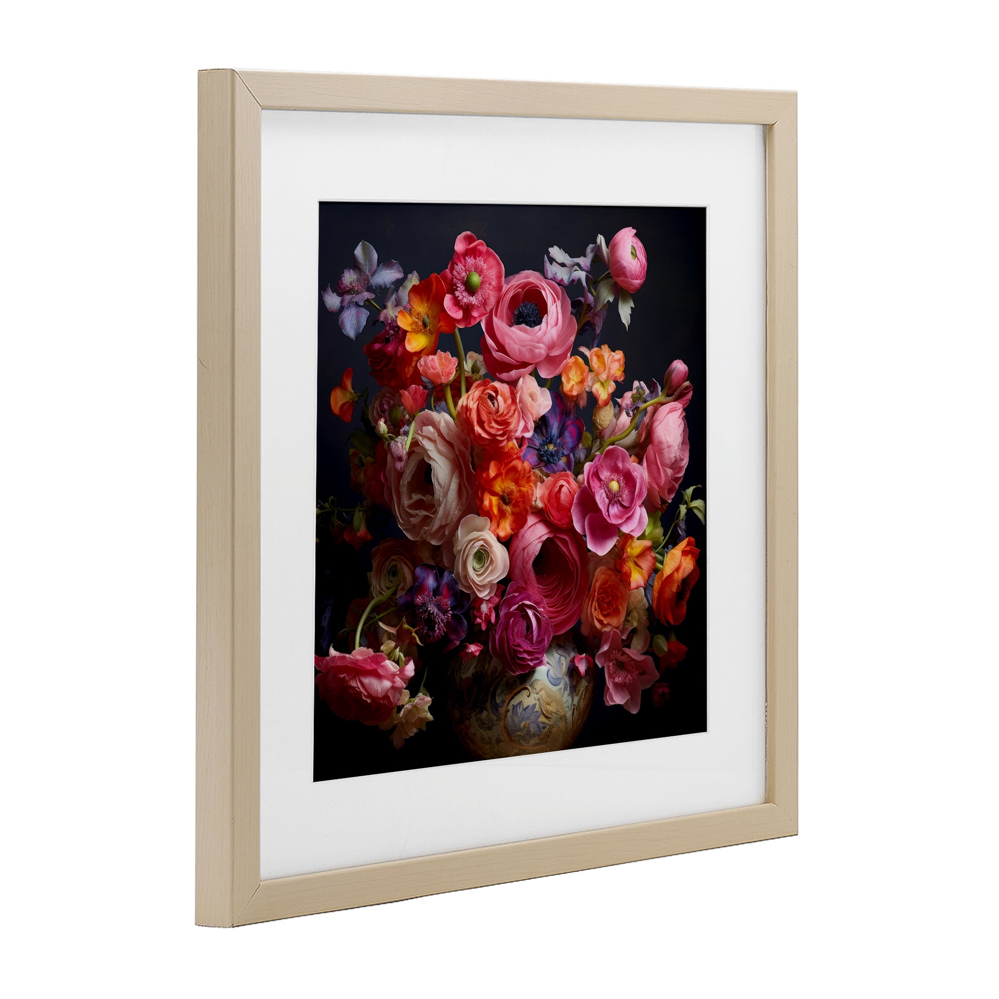 Stupell Industries Harmonious Composition of Florals Birch Framed Print Under Glass, design by Lazar Studio