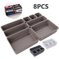 thumbnail image 1 of 8PCs Home Drawer Organizer Box Storage Trays Box Office Storage Kitchen Bathroom Cupboard Jewelry Makeup Desk Organization, 1 of 5
