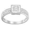 thumbnail image 2 of 14KT White Gold 0.5 ct. TDW Round, Baguette and Princess-Cut Diamond Ring(H-I, SI2-I1), 2 of 4