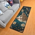 thumbnail image 5 of Cat Daisies Starry Sky Runner Rug Ares Rug Non-Slip Laundry Rug 72×24 inch Soft Washable for Bedroom Bathroom Kitchen Living Room, 5 of 6