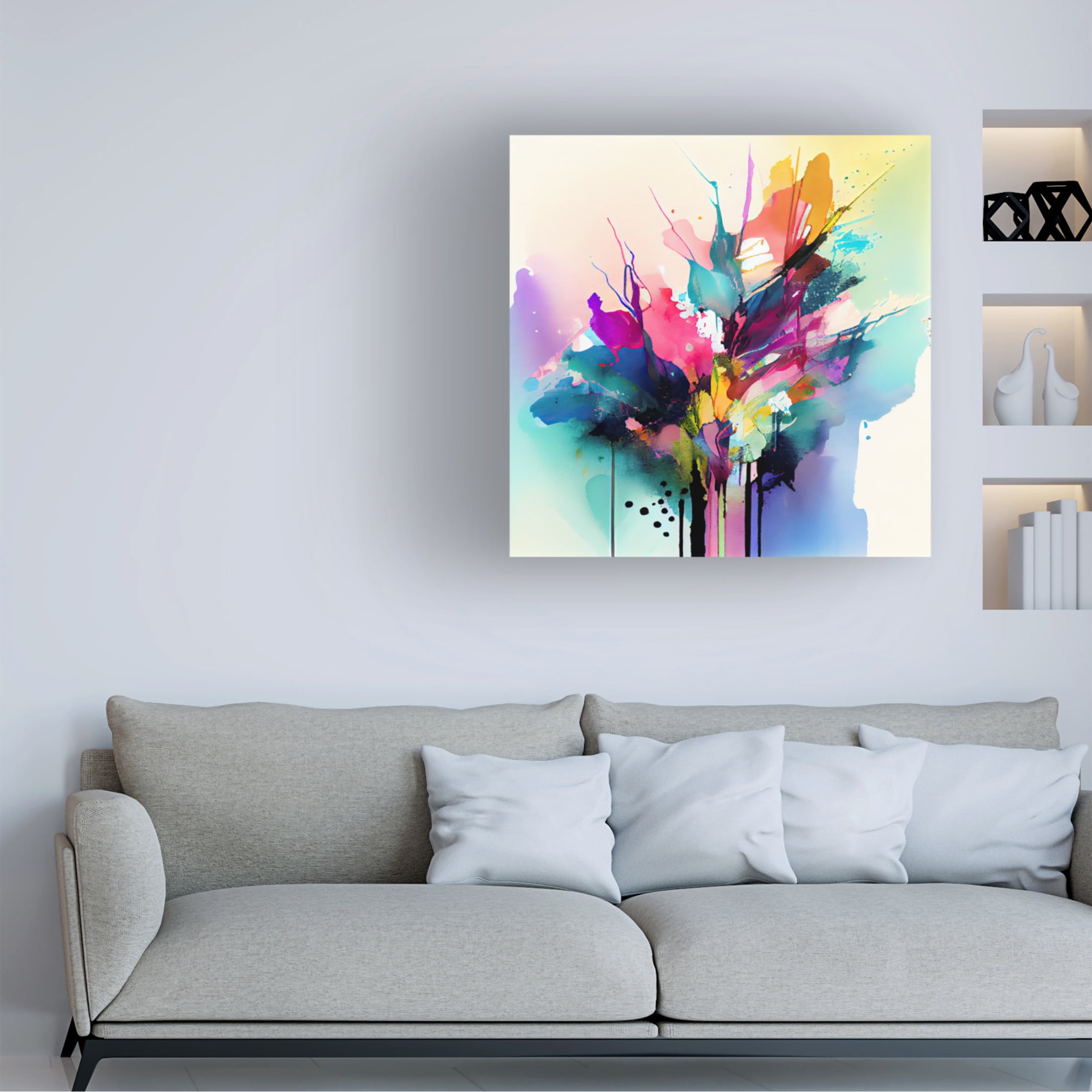 Canvas Wall Art - Sasha 'Turmoil' Wall Art for Living Room, Bedroom, or Office Décor by Trademark Fine Art - 24 x 24 Inches
