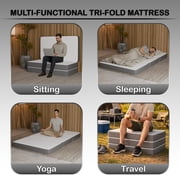 Continental Sleep By Sunset, 3” Memory Foam Tri-fold Mattress, Good for Kids and Adult, Twin.
