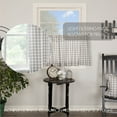 thumbnail image 5 of VHC Brands Farmhouse Kitchen Window Curtains-Annie Buffalo Check White Lined Tier Pair, Set 24x36, Grey, 5 of 8