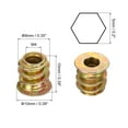 thumbnail image 2 of Uxcell Wood Furniture M4x10mm Threaded Insert Nuts Interface Hex Socket Drive 40Pack, 2 of 6