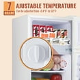 thumbnail image 4 of 2.4 Cu.Ft Mini Fridge Small Refrigerator with Freezer 2 Removable Plastic Shelves Two Door White New, 4 of 7