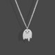 thumbnail image 1 of Collar con colgante de fantasma bonito de acero y titanio Simple a la moda para mujeres y hombres, collares de Hip Hop a la moda, los mejores regalos de joyería de amistad Gao Jinjia LED, 1 of 2