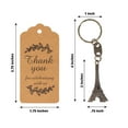 thumbnail image 3 of Efavormart 10 Pack Bronze Plastic Paris Eiffel Tower Keychain Party Favor, Wedding Bridal Shower Souvenirs With Thank You Tag - 4", 3 of 6