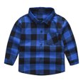 thumbnail image 5 of Fesfesfes Big Boys Clothes Toddler Kids Baby Boys Girl Fashion British Style Lattice Pattern Print Long Sleeves Casual Shirt Overalls Suit, 5 of 9