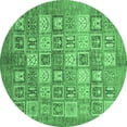 thumbnail image 1 of Ahgly Company Indoor Round Abstract Emerald Green Modern Area Rugs, 5' Round, 1 of 4