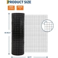 thumbnail image 2 of 48 In x50 Ft 1/2 In Hardware Cloth 19GA Galvanized Welded Wire Mesh for Chicken Coop Rabbit Fencing Garden Protection Poultry Netting Durable Outdoor Roll Black, 2 of 8