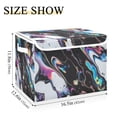 thumbnail image 5 of Yayeee Collapsible Cube Storage Bin with Lid Fabric Closet Decorative Basket with Handles, Black, 5 of 7