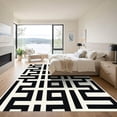 thumbnail image 3 of ODIKA 8'x10' Machine Washable Non-Slip Area Rug, Graphic Lines Black and Patterned Front Porch Chic High Traffic Rug, Gray, 889925, 3 of 7