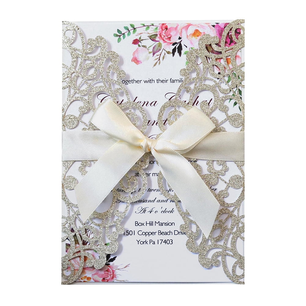 Beach Wedding Invitations With Envelopes, Customized Destination Wedding  Invites, Ocean Wedding Invitation Kit, Marriage Celebration Invitation,  Your Choice of Quantity and Envelope Color - Walmart.com, image size:1001x1001