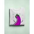 thumbnail image 3 of Dancing Eggplant Sweatshirt Men -Image by Shutterstock, Male Large, 3 of 4