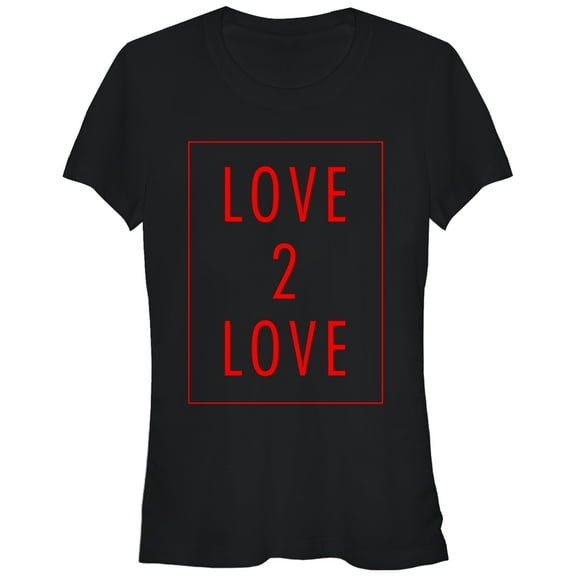 Junior's Lost Gods Love Love  Graphic Tee Black Large