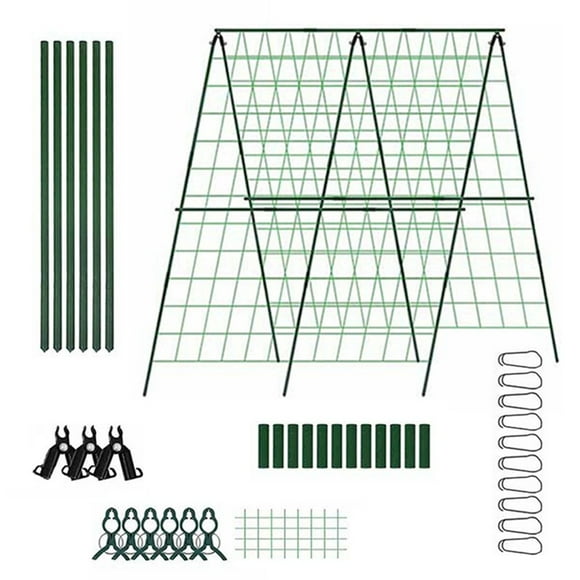 Lefu 48 x 48 Inch Foldable Cucumber Trellis for Raised Bed- A-Frame Garden Trellis fo