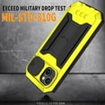 thumbnail image 3 of Feishell Cover for iPhone 14 Plus Case Heavy Dustproof Shockproof Dropproof Military Grade Rugged Durable Aluminum Metal Case with Kickstand Screen Protector, Yellow, 3 of 7