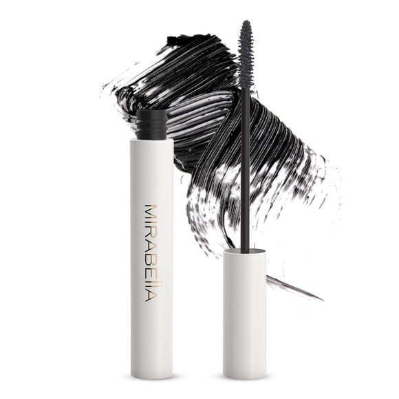 Máscara de pestañas Mirabella Lasting Lash resistente al agua Máscara de pestañas negra a prueba de manchas y manchas agrega volumen, longitud y rizo para pestañas, máscara espesante, alargadora y vol
