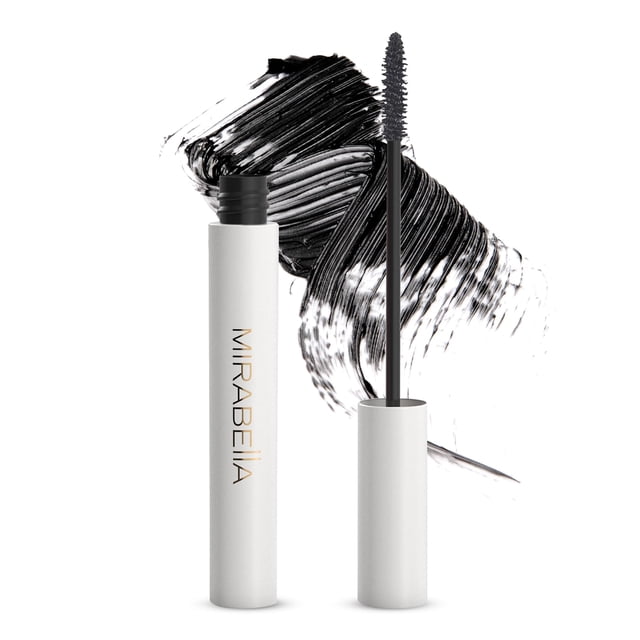 Máscara de pestañas Mirabella Lasting Lash resistente al agua Máscara de pestañas negra a prueba de manchas y manchas agrega volumen, longitud y rizo para pestañas, máscara espesante, alargadora y vol