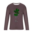 thumbnail image 4 of Blusas y camisas de manga larga y cuello redondo para hombre, camisetas casuales con estampado de moda y cuello redondo, blusas de licra de manga corta para hombre., 4 of 5
