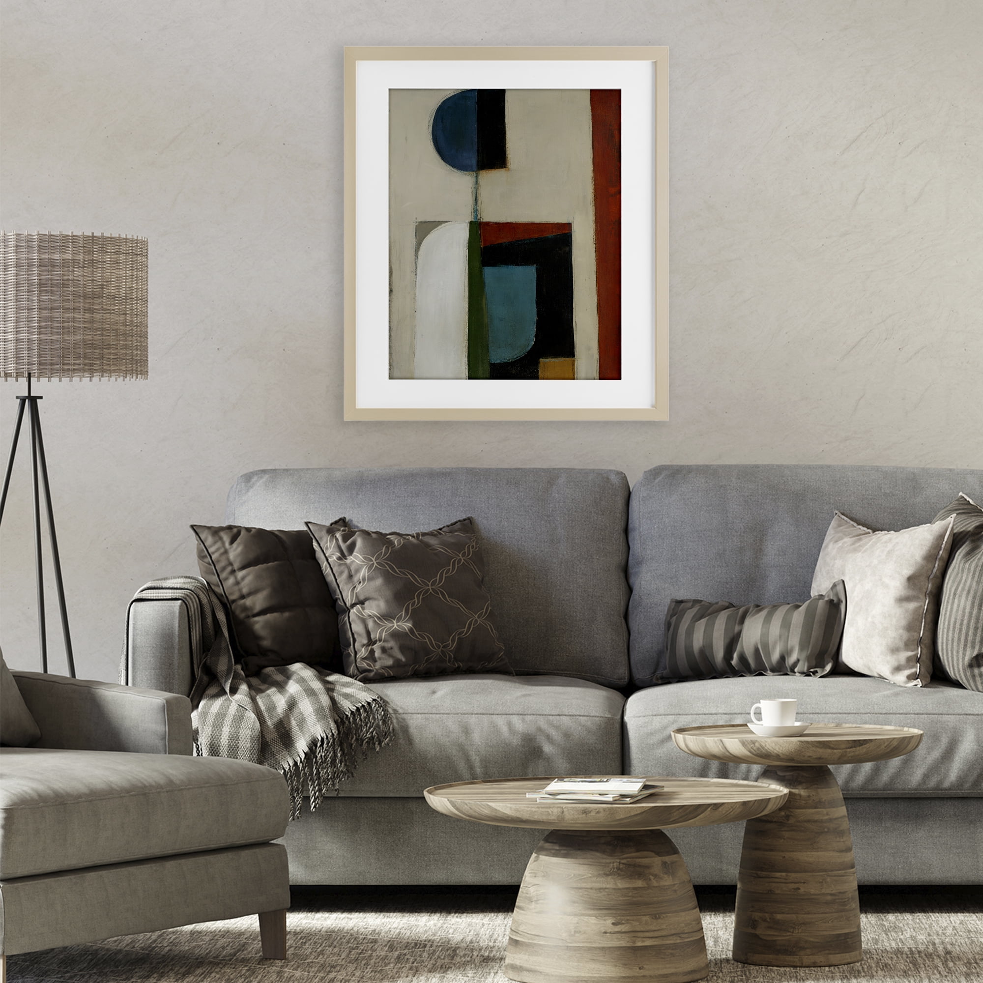 Stupell Industries Balanced Abstract Structure Birch Framed Print Under Glass, design by Kippi Leonard