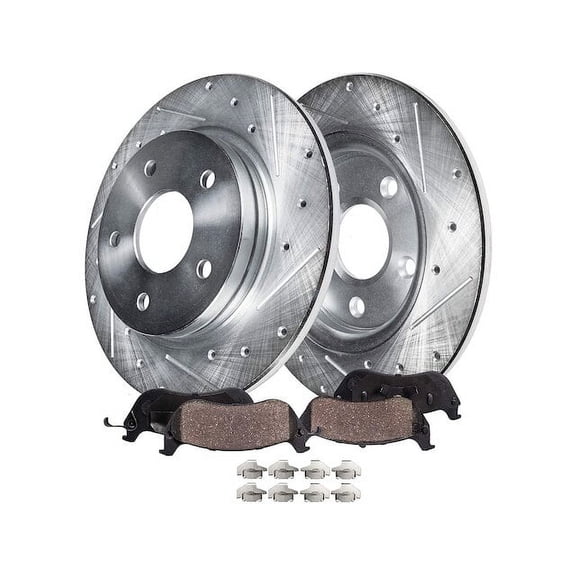 Rear Brake Pad and Rotor Kit - Compatible with 2013 - 2019 Ford Fusion 2014 2015 2016 2017 2018