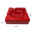 thumbnail image 2 of Prestige Import Group - Large Ceramic Contemporary Ashtray - High Gloss Red, 2 of 5