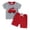 Rouge, variante sur Vêtements d'Été pour Bébé Fille Patriotiques Usa Appliqués Ensemble 2 Pcs pour Tout-Petit Chemisiers à Manches Courtes à Col Rond et Shorts