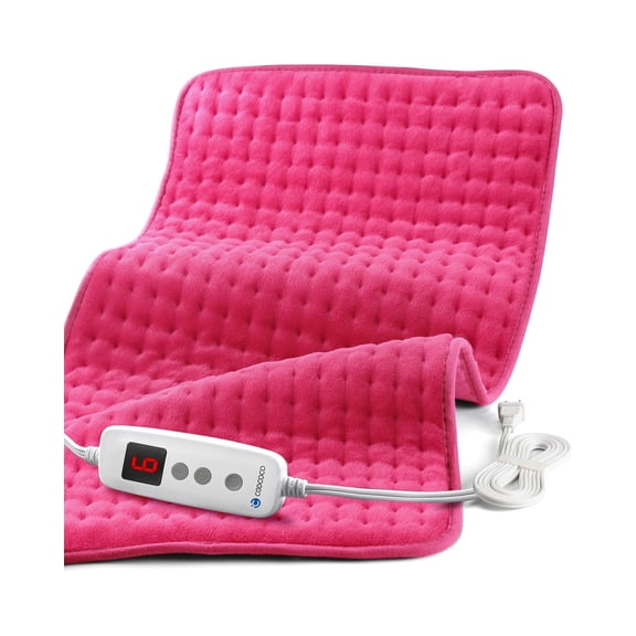 CooCoCo 33"x18" Large Electric Heating Pad for Back Neck Shoulders Muscle Pain, Cramps Relief with Auto Shut off, 3 Timer, 6 Temp Controller