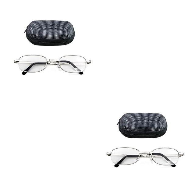 Seitruly Gafas de lectura plegables portátiles calientes Unisex mujeres hombres marco de Metal ovalado presbicia lupa gafas con estuche Type3 NO3 Seitruly CBP028212