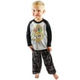 thumbnail image 4 of Intimo Boys' Harry Potter Hogwarts Castle Crest 2-Piece Raglan Plaid Pajama Set, 4 of 6