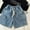 Blue, variant on BAODANN Girls Denim Shorts For Toddlers And Kids Comfortable Stretchy Waist Casual Summer Play Outfit Easy Toddler Girls Undershorts Little Girl Clothes Shorts Size 8 Girl Clothes Girls Long Shorts