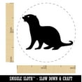 thumbnail image 2 of Sea Otter Silhouette Self-Inking Rubber Stamp Ink Stamper - Sky Blue Ink - Medium 1 Inch, 2 of 7