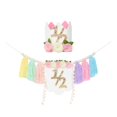 thumbnail image 1 of Guirnalda de borlas de hilo para decoración de fiesta de cumpleaños con pancarta de trona de medio cumpleaños Multicolor con sombrero, 1 of 9