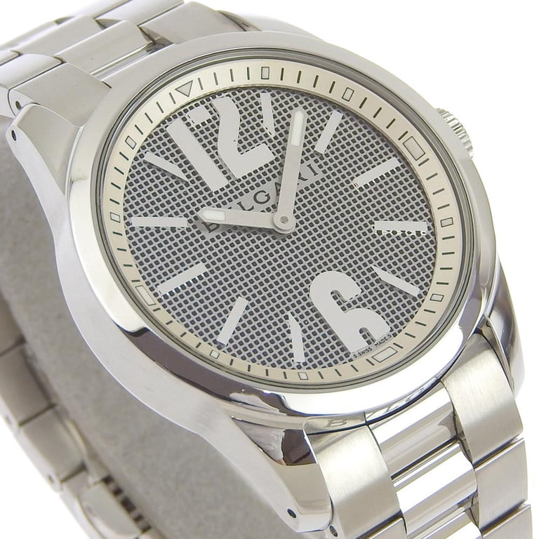 Pre-Owned Bvlgari Solotempo ST37S Stainless Steel Silver  display picture 2