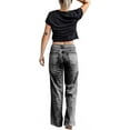 thumbnail image 3 of utcoco Women's Baggy Distressed Ripped Jeans Gray-2, 3 of 3