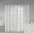 thumbnail image 3 of Home Essence Vina Leaf Embroidered Window Curtain Sheer, 3 of 6