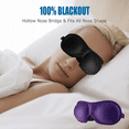 thumbnail image 4 of 3D Eye Mask For Sleeping,Machine Washable, Sleep Mask For Women, Blinder Blindfold Airplane - Black+Purple, 4 of 5