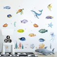 thumbnail image 1 of Pegatinas de pared bajo el mar, pegatina de pared Tropical, pez medusa, decoración de pared del océano, dormitorio, 1 of 5