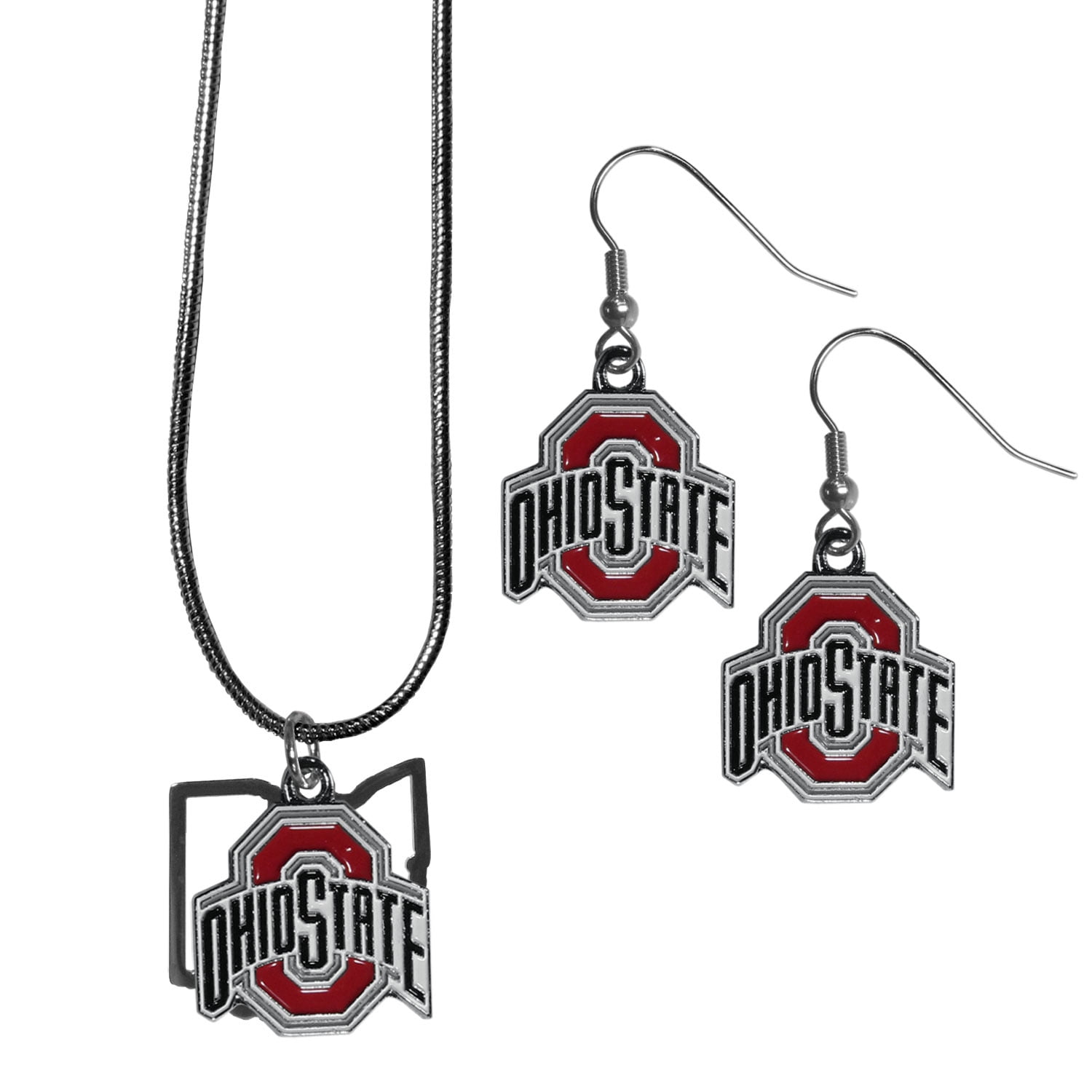 Siskiyou NCAA Womens Dangle Earrings and State Necklace Set 