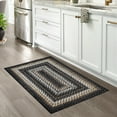 thumbnail image 2 of RONSHIN Area Rugs Washable Carpets 2*3 Small Entryway Rug Braided Printed Doormat Washable Boho Door Mat Farmhouse Rustic Geometric Rug for Laundry Kitchen,Black black 2*3ft A, 2 of 7