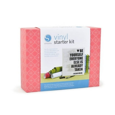 UPC: 0814792011843 | Silhouette Vinyl Starter Kit 4 Colrs Transfer Tape Shapes