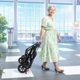 thumbnail image 6 of Narrow Doorway Foldable Wheelchair 17.7" Wide Seat, Lightweight Carbon Steel Transport Chair for Adults Seniors, Easy Maneuver Through Hallways & Doorways with Pull Bar, 6 of 9