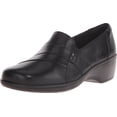 thumbnail image 1 of Zapatos Clarks May Marigold Mocasín Slip-On de Cuero Negro, 1 of 5