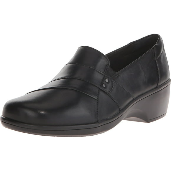 Zapatos Clarks May Marigold Mocasín Slip-On de Cuero Negro